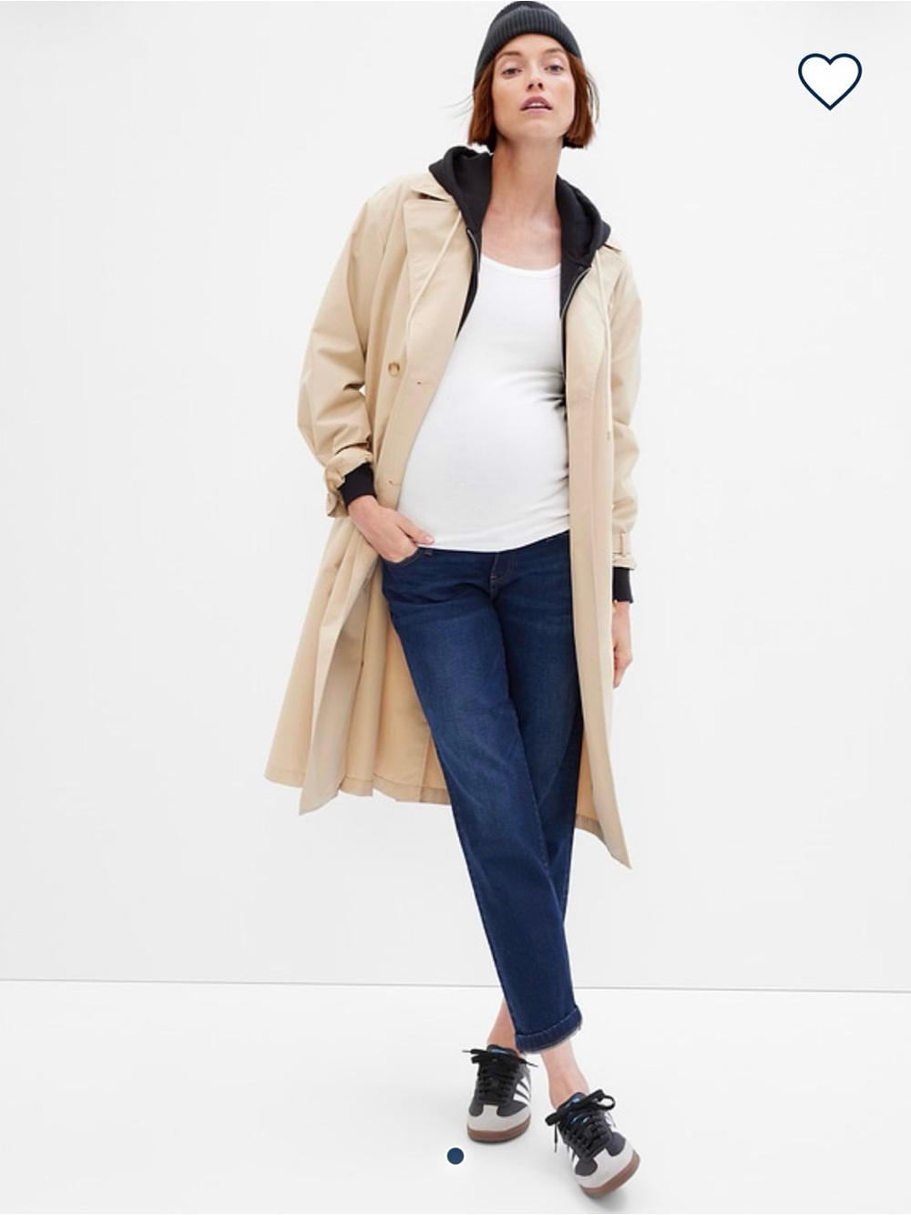GAP Maternity Jeans with Blue Denim and Black Stretch Panel
